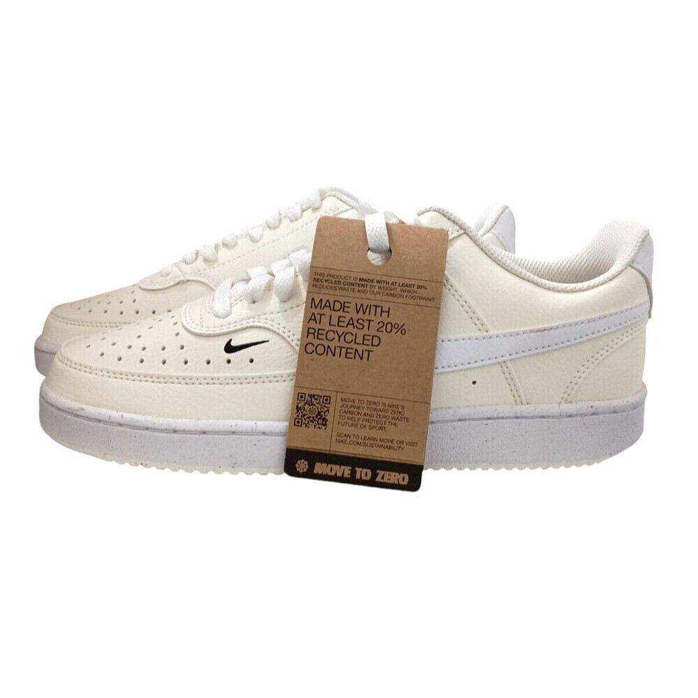 Nike Court Vision Low Womens 6 White Ivory Sneakers New in Box Casual AF1 Style - Picture 4 of 9